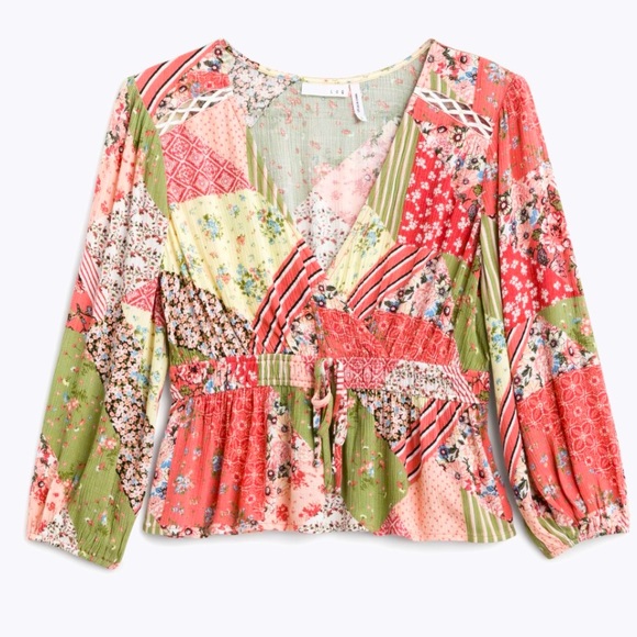 LUQ Ramona Peplum Top Sz Large(FITS LIKE MEDIUM!!) - Picture 1 of 9